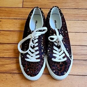 Madewell sidewalk calf hair sneakers